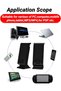 مكبرات صوت للكمبيوتر المحمول صغيرة الحجم ورقيقة مع تحكم في مستوى الصوت ومقبس صوت 3.5 ملم، USB - 2