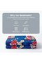 3 Pieces Flat Bedsheet Set with Floral Pattern King Size Bed Pillow Cover Set with 1 Bedsheet, 2 Pillow. Bedding Set (Blue Floral!!, King (U.K. Standard)) - 2