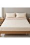 3 Pieces Flat Bedsheet Set with Floral Pattern King Size Bed Pillow Cover Set with 1 Bedsheet, 2 Pillow. Bedding Set (Light Floral Cream, King (U.K. Standard)) - 3