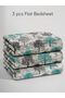 3 Pieces Flat Bedsheet Set with Floral Pattern King Size Bed Pillow Cover Set with 1 Bedsheet, 2 Pillow. Bedding Set (Turquoise Color, King (U.K. Standard)) - 2