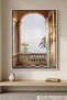 Mediterranean Archway Architecture Wall Art | Portrait Framed Canvas Print | Luxury Home Decor