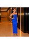 Baguette Stone Detailed Chest Non-Slip Back Slit Maxi Dress Lycra Stretch Fabric - 5