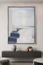 Santorini Blue Stairs Architecture Wall Art | Portrait Framed Canvas Print | Luxury Home Decor