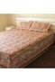 Bedsheet and 2 Pillow Covers - Maroon and Cream print - 7