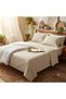Luxury 3-Piece Turkish Cotton Bedsheet Set – 300 Thread Count, Elegant Stripe & Plain Dyed Flat Sheet Collection with Matching Pillowcases (King Size) (Royal Damask Beige, King (U.K. Standard)) - 5