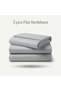 Luxury 3-Piece Turkish Cotton Bedsheet Set – 300 Thread Count, Elegant Stripe & Plain Dyed Flat Sheet Collection with Matching Pillowcases (King Size) (Light Gray Mercury, King (U.K. Standard)) - 4