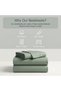 Luxury 3-Piece Turkish Cotton Bedsheet Set – 300 Thread Count, Elegant Stripe & Plain Dyed Flat Sheet Collection with Matching Pillowcases (King Size) (Sage Green., King (U.K. Standard)) - 2