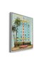 Vintage Miami Beach Architecture Wall Art | Portrait Framed Canvas Print | Luxury Home Decor - 3