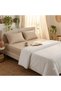 Luxury 3-Piece Turkish Cotton Bedsheet Set – 300 Thread Count, Elegant Stripe & Plain Dyed Flat Sheet Collection with Matching Pillowcases (King Size) (Warm Beige!, King (U.K. Standard)) - 6