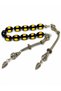 Vermeil Amber Prayer Beads Zaza Model Premium Barley Cut Special Design Metal Tassel Gift Men's Prayer Beads - 2
