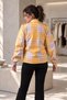 Women's Yellow-Fuchsia Coat with Front Zipper and Elastic Sleeves Arm-27K001040 - 2