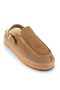 Wi̇llaa Genuine Leather Suede Buckle Detailed Women's Slippers - 4