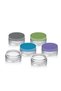 Rena - Set of 6 Glass Storage Containers with Colorful Lids, Breakfast Jam Bowl, Sauce Bowl, Snack Bowl Set 8cm - 3