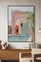 Marrakech Oasis Architecture Wall Art | Portrait Framed Canvas Print | Modern Decor for Living Room