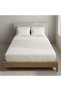 Luxury 3-Piece Turkish Cotton Bedsheet Set – 300 Thread Count, Elegant Stripe & Plain Dyed Flat Sheet Collection with Matching Pillowcases (King Size) (Off White, King (U.K. Standard)) - 3