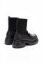 Women's Black Knitwear Detailed Loafer New Style Blunt Toe Lightweight and High Heeled Comfortable Shoes - 3