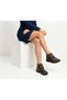 Women's Brown Genuine Leather Thick Light Sole Velcro Comfortable Boots