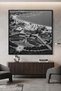 Grandeur of Abu Dhabi Architecture Wall Art | Square Framed Canvas Print | Luxury Home Decor