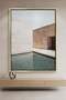Minimalist Brutalist Architecture Wall Art | Portrait Framed Canvas Print | Luxury Home Decor