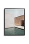 Minimalist Brutalist Architecture Wall Art | Portrait Framed Canvas Print | Luxury Home Decor - 2