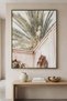 Moroccan Arch Architecture Wall Art | Portrait Framed Canvas Print | Modern Decor for Living Room