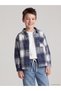 Shining Store's Glittering Choices Checked Embroidered Gabardine Boys' Shirt - 2