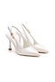 Women's Mirror Medium Heeled Pointed Toe Open Back Stylish Evening Dress Stiletto - 3