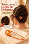 Safety Pin Model Knob Buckle – Orange - 3