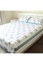 Bedsheet and 2 Pillow Covers - Light Blue Tree Print