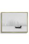 The Foggy Dhow Architecture Wall Art | Landscape Framed Canvas Print | Modern Decor for Living Room - 2