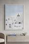 Whitewashed Architecture Wall Art | Portrait Framed Canvas Print | Modern Decor for Living Room