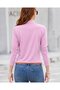 Women's long sleeve mandarin collar modal blouse with chinese knot detail - 3