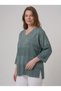 Women's Silvery Shoulder Stone Detailed Knitwear Blouse - 3