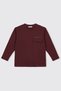 Boy's Burgundy Sweatshirt with Print Detail