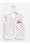 Baby Girl Pink Patterned Queen Printed Combed Cotton Vest - 2