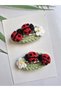 Ladybug Model Handmade Crochet 2-Piece Snap Buckle Handmade Knitted Children's Cute Hair Accessory - 2