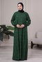Hijab Clothing Mother's Dress Prayer Dress Viscose Shawl Pattern Floor-Length Dress V Roba Fish Dress Plus Size - 2