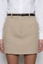Women's Skirt with Belt Detail Etk02344 Stone - 2