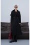 Oversize(Bol) Premium Long Double-Breasted Coat with Shawl Collar and Belt - 8
