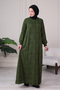Hijab Clothing Mother's Dress Prayer Dress Viscose Shawl Pattern Floor-Length Dress V Roba Fish Dress Plus Size - 4