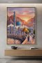 Evening in Mutrah Architecture Wall Art | Portrait Framed Canvas Print | Luxury Home Decor