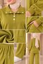 Women's Hijab Snap Collar Modal Fabric Double Set with Wide Leg Pants, Comfortable Cut, Sporty and Stylish Set - 4