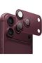 Metal Tempered Glass Camera Lens Protector for iPhone 18 Pro Max (Complete Covers), Burgundy