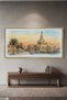 Fanar Mosque Architecture Wall Art | Panoramic Framed Canvas Print | Modern Decor for Living Room