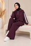 Women's Modal Fabric Stone Detailed Hijab Double Set - 3