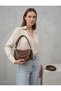 Chain Detailed Suede Women's Hand and Shoulder Bag Rc8033 Size: 26X26Cm