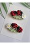Ladybug Model Handmade Crochet 2-Piece Snap Buckle Handmade Knitted Children's Cute Hair Accessory - 5