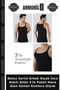 Delux Series Men's Black Thin Strap Undershirt 3-Pack Breathable Day Comfort Wear