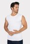 Summer Wear Versatile Cotton Texture 2 Pieces White Black Men's Crew Neck Sleeveless T-Shirt Undershirt - 5