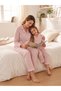 Mother-Daughter Cotton Shirt Collar Buttoned Long Sleeve Pajama Set (the Price Is for One Item)